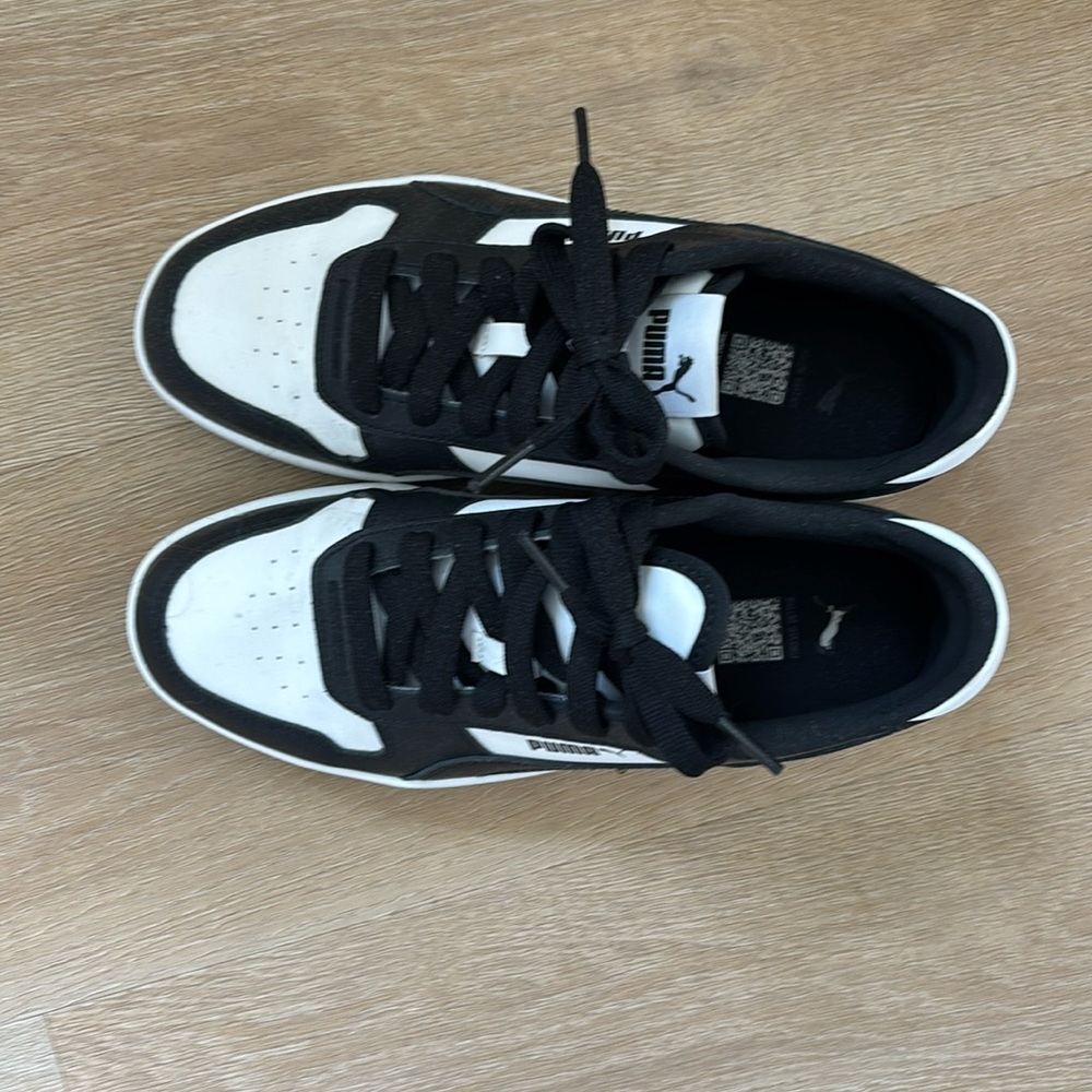 Puma black platform sneakers